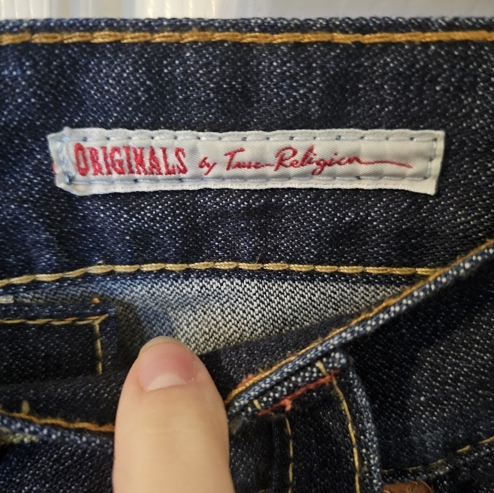 True Religion Originals Straight Jean Dark Blue Like New Condition Size 38/34 - Picture 3 of 9